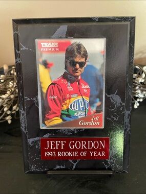 Jeff Gordon “1993 Rookie of the Year” Collector Card in 5”x7” Display Plaque